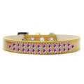 Unconditional Love Two Row Purple Crystal Dog CollarGold Ice Cream Size 14 UN784086